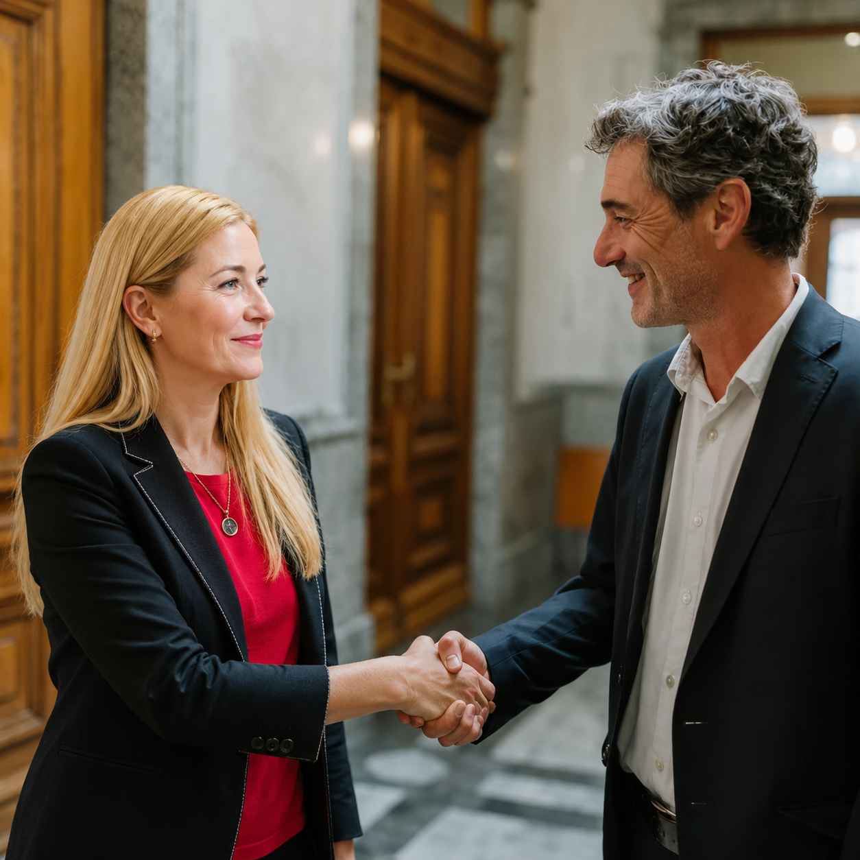advokatka podava ruku klientovi po uspesnom zastupovani 1